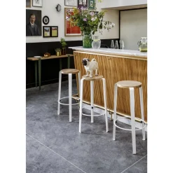 TipToe BIG LOU Skammel Genanvendt Plastik Hvid/Eucalyptus Grey