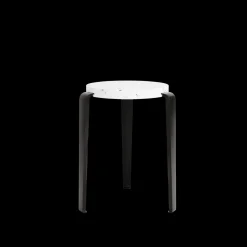 TipToe LOU Skammel Genanvendt Plastik Hvid/Graphite Black