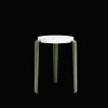 TipToe LOU Skammel Genanvendt Plastik Hvid/Rosemary Green