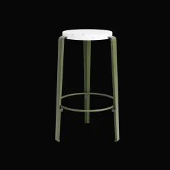 TipToe MI LOU Skammel Genanvendt Plastik Hvid/Rosemary Green