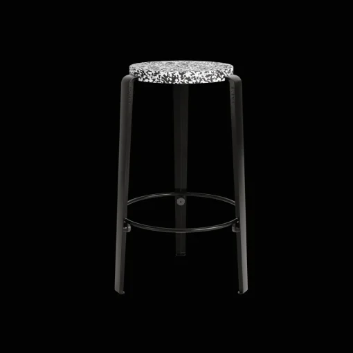 TipToe MI LOU Skammel Genanvendt Plastik Sort/Graphite Black