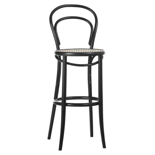 TON No 14 Barstol 76 cm Rattan/Sort