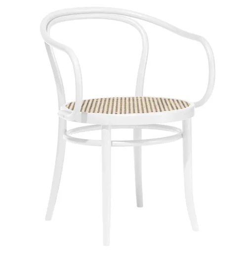 TON No 30 Spisebordsstol Rattan/Hvid
