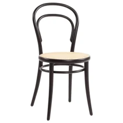 TON No 14 Spisebordsstol Rattan/Sort