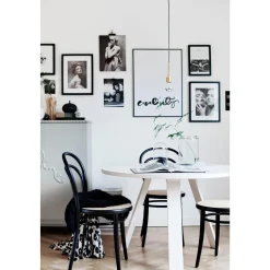 TON No 14 Spisebordsstol Rattan/Sort