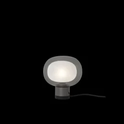 TOOY Nabila 552.36 Bordlampe Mat Sort/Sort Krom med Røget Glas