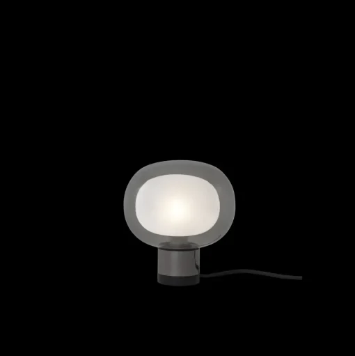 TOOY Nabila 552.36 Bordlampe Mat Sort/Sort Krom med Røget Glas