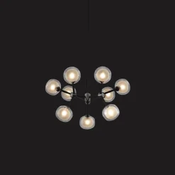 TOOY Nabila 552.19 Pendel Mat Sort/Sort Krom med Røget Glas