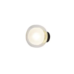 TOOY Nabila 552.41 Vág/Loftlampe Mat Sort/Børstet Messing med Klar Glas