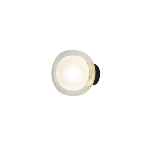 TOOY Nabila 552.41 Vág/Loftlampe Mat Sort/Børstet Messing med Klar Glas