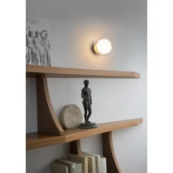 TOOY Nabila 552.41 Vág/Loftlampe Mat Sort/Børstet Messing med Klar Glas