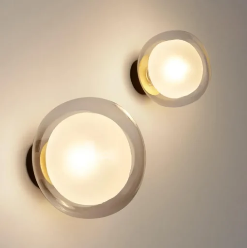 TOOY Nabila 552.41 Vág/Loftlampe Mat Sort/Børstet Messing med Klar Glas