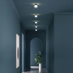 TOOY Nabila 552.41 Vág/Loftlampe Mat Sort/Børstet Messing med Klar Glas