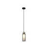 TOOY Osman 560.21 Pendel Mat Sort/Børstet Messing med Klar Glas