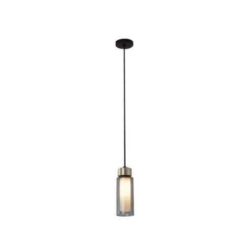 TOOY Osman 560.21 Pendel Mat Sort/Børstet Messing med Klar Glas