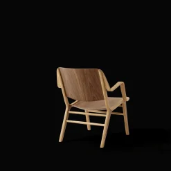 &Tradition AX HM11 Lánestol Med Armlán Valnød/Lakeret Eg