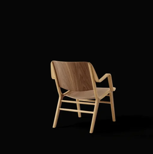 &Tradition AX HM11 Lánestol Med Armlán Valnød/Lakeret Eg