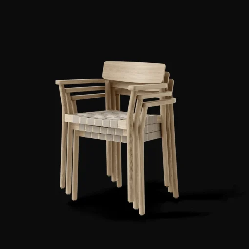 &Tradition Betty TK9 Spisebordsstol Med Armlán Eg/Natural