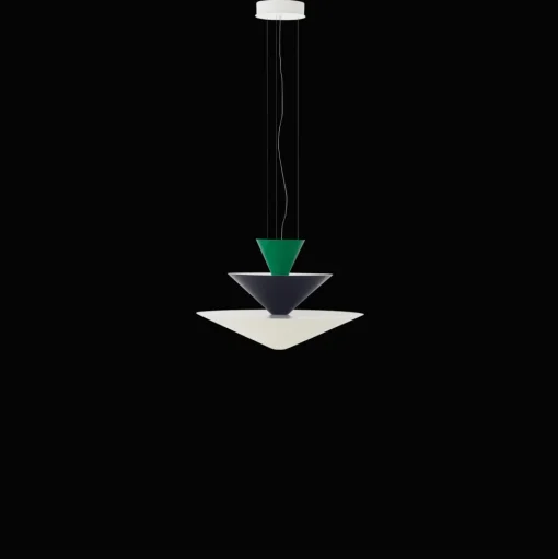 &Tradition Gio LN14 PendelØ60 Signal Green/Deep Blue/Ecru White