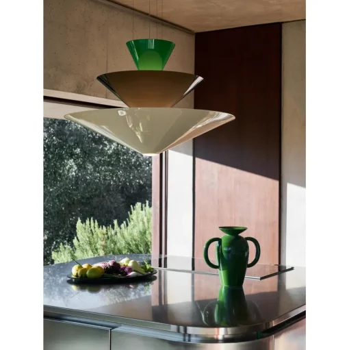 &Tradition Gio LN14 PendelØ60 Signal Green/Deep Blue/Ecru White
