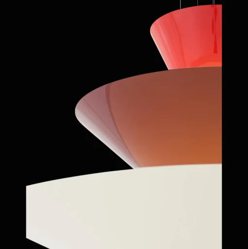 &Tradition Gio LN14 PendelØ60 Vermilion Red/Dark Burgundy/Ecru White