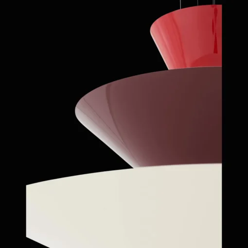 &Tradition Gio LN15 PendelØ92 Vermilion Red/Dark Burgundy/Ecru White
