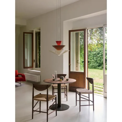 &Tradition Gio LN15 PendelØ92 Vermilion Red/Dark Burgundy/Ecru White
