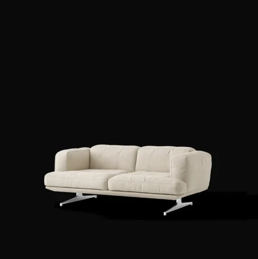 &Tradition Inland AV22 2-Seater Sofa Clay 0011/Poleret Aluminium