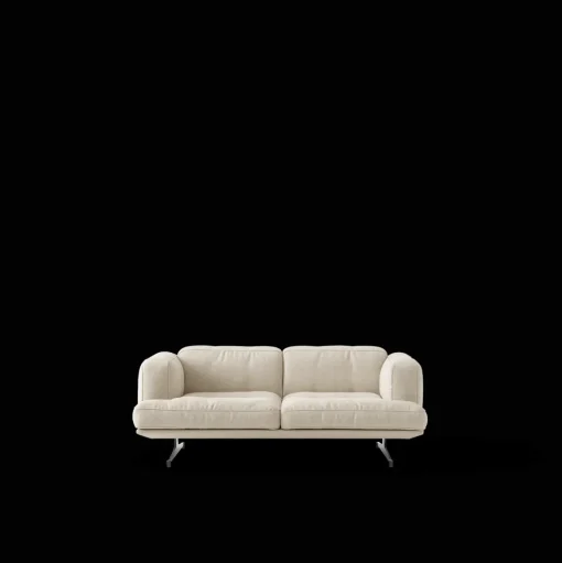 &Tradition Inland AV22 2-Seater Sofa Clay 0011/Poleret Aluminium