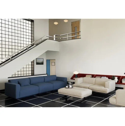 &Tradition Inland AV22 2-Seater Sofa Clay 0011/Poleret Aluminium