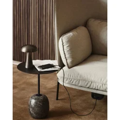 &Tradition Lato LN8 Sofabord Varm Sort/Emparador Marmor