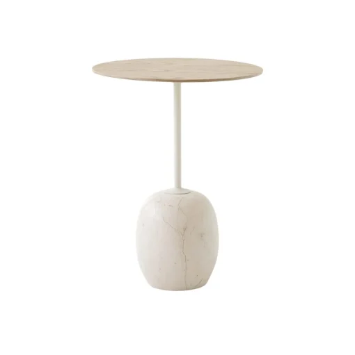 &Tradition Lato LN8 Sofabord Lakeret Eg/Crema Diva Marmor