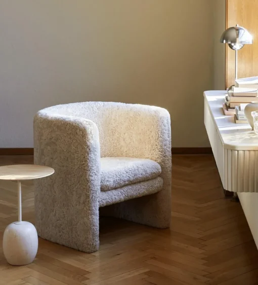 &Tradition Lato LN8 Sofabord Lakeret Eg/Crema Diva Marmor