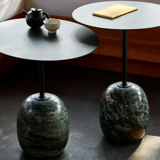 &Tradition Lato LN9 Sofabord Oval Deep Green/Verde Alpi Marmor