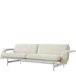 &Tradition Meantime AV31 3-Personers Sofa Poleret Aluminium/Ecriture 0210