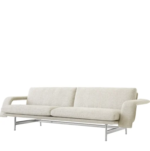 &Tradition Meantime AV31 3-Personers Sofa Poleret Aluminium/Ecriture 0210