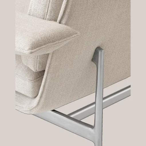&Tradition Meantime AV31 3-Personers Sofa Poleret Aluminium/Ecriture 0210