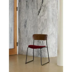 &Tradition Pavilion AV52 Spisebordsstol Polstret Sáde Sort/Fuse
