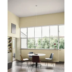 &Tradition Rely HW28 Spisebordsstol Uden Armlán Swivel Med Hjul Vermilion Red/Aluminium