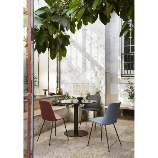 &Tradition Rely HW29 Spisebordsstol Uden Armlán Swivel Med Hjul Polstret Sáde Bronze Green/Aluminium/Canvas 0926
