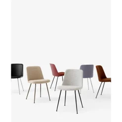 &Tradition Rely HW28 Spisebordsstol Uden Armlán Swivel Med Hjul Soft Pink/Aluminium