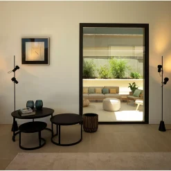 Trizo 21 2Thirty Floor 2 Gulvlampe Dámpbar Sort/ Guld Ring