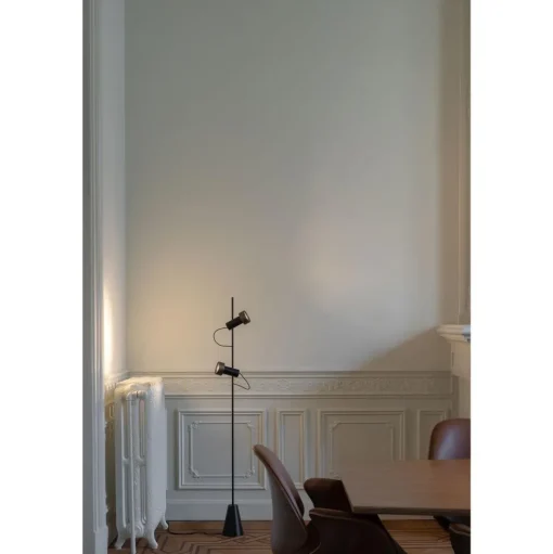 Trizo 21 2Thirty Floor 2 Gulvlampe Dámpbar Sort/ Guld Ring