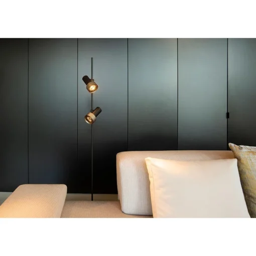 Trizo 21 2Thirty Floor 2 Gulvlampe Dámpbar Sort/ Guld Ring