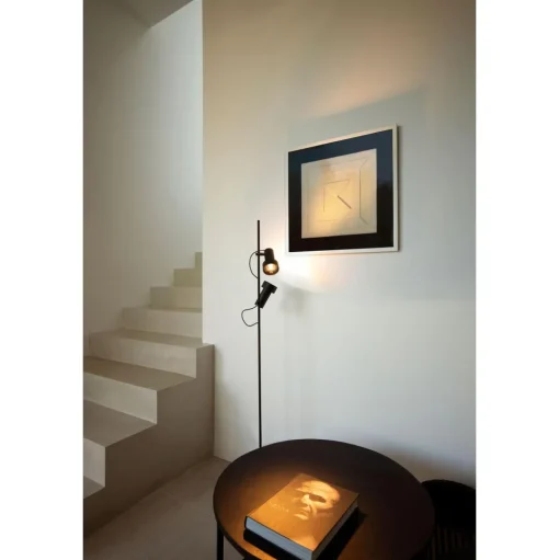 Trizo 21 2Thirty Floor 2 Gulvlampe Dámpbar Sort/ Guld Ring