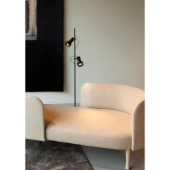 Trizo 21 2Thirty Floor 2 Gulvlampe Dámpbar Sort/ Guld Ring