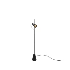 Trizo 21 2Thirty-Floor 1 Honeycomb Gulvlampe Sort/Bronze Ring