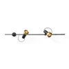 Trizo 21 2Thirty-WH2 Honeycomb Váglampe Sort/Guld Ring