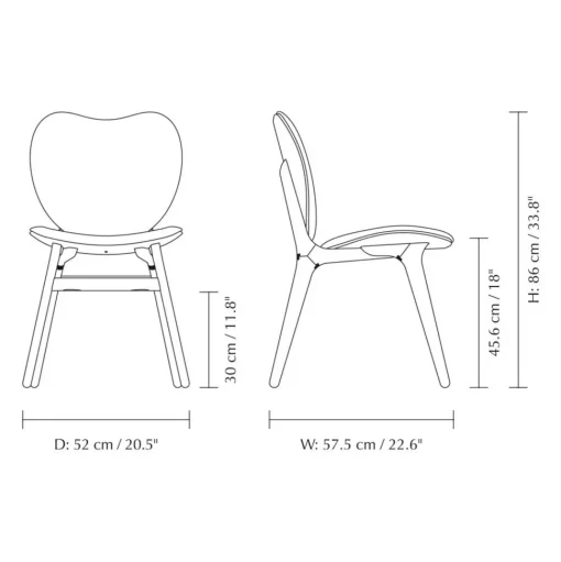 Umage A Conversation Piece Spisebordsstol Sort Eg/Shadow
