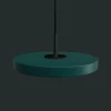 Umage Asteria Micro Pendel Med Lysdámper Forest Green/Sort Top